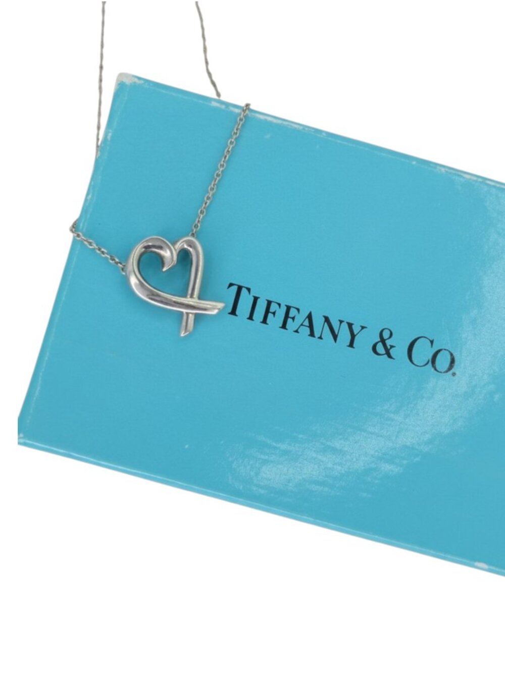 Tiffany & Co Picasso Loving Heart Necklace Sterling Silver Chain Pendant